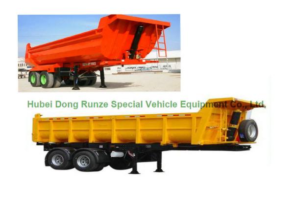 U shaped stone carrying Dump truck semi trailer Heavy Duty  2  Axles 22CBM -25 CBM