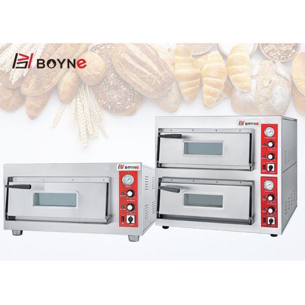 Restaurant Double Layer Pizza Deck Oven Stainless Steel With Timer