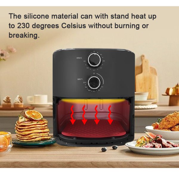 Набор Kitchenware силикона качества еды, теплостойкая циновка силикона Fryer воздуха