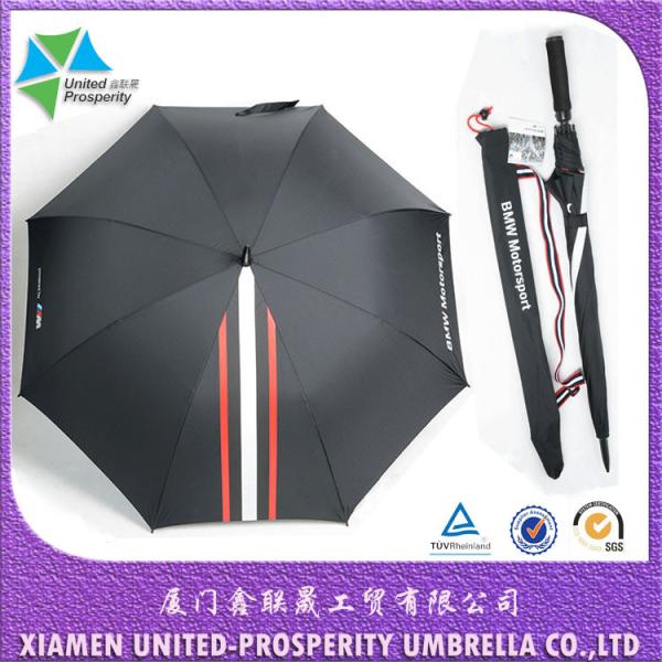 O manual do punho da fibra de vidro do TUV fecha guarda-chuvas Windproof do golfe