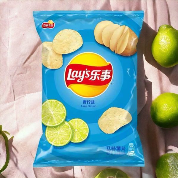 Lay's Lime Flavor Chips - 135 g Packs, 14 - MEGA PACKS Count Wholesale Case- Asian Snack Supplier - China Origin