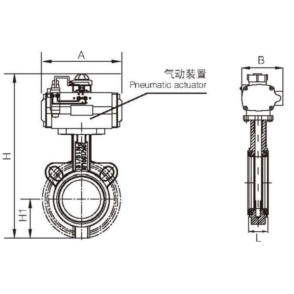 Стиль PTFE вафли выровнял клапан-бабочку Ggg40 Ptfe выровнял клапан-бабочку DN80 PN10 с мягким Backrest