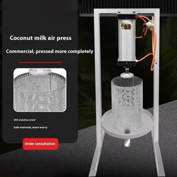 Custom Industrial Coconut Juice Extractor Commercial Automatic High-Capacity Electric Coconut Milk Press 220V Ideal for Food Establishments and Fruit Pulp Juicing