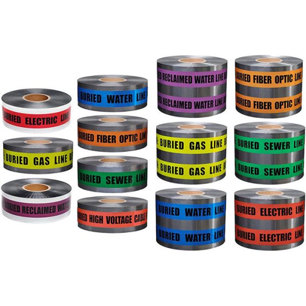 Custom Printed Logo Waterproof 5mil Thickness Underground Detectable PE Warning Tape