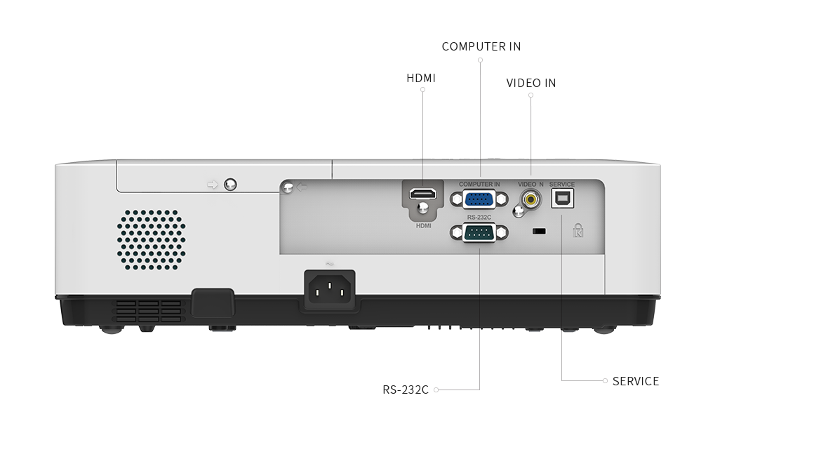 Full HD LCD 3500 Lumens Educational Projector White Long Bulb Life