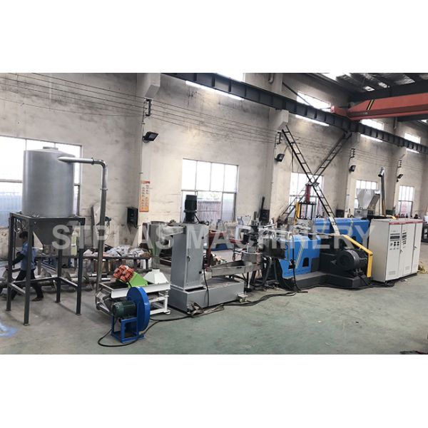Two Stage Mother Baby Plastic Recycling Extruder Machine With Vented Degassing