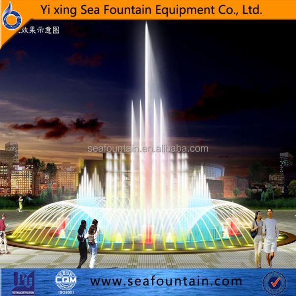 Parque público personalizado para crear fuente de agua musical