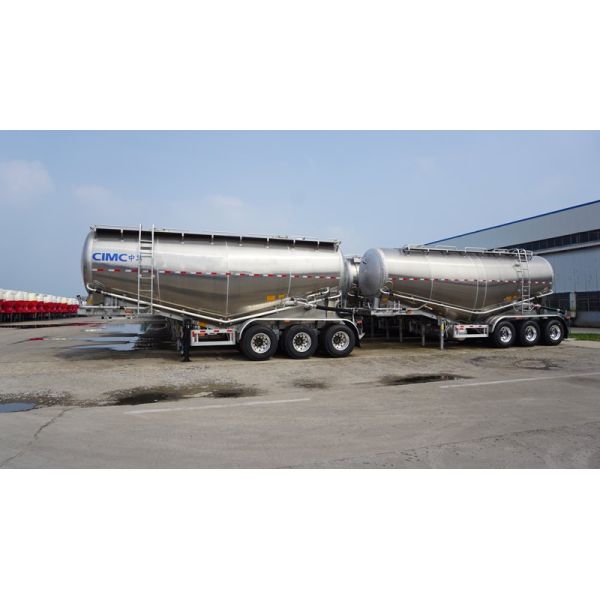 Air Suspension Aluminum 40cbm Bulk Cement Tanker Trailer