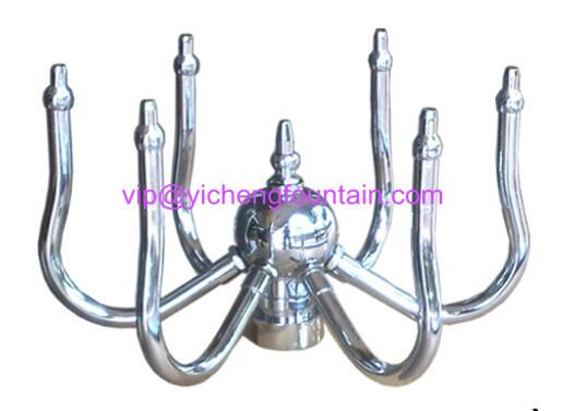 Twist Revolving Effect Pond Fountain Nozzles Brass With Chrome Material