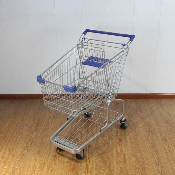 100L magasin d'épicerie chariot roulant en acier enduit de poudre de type allemand