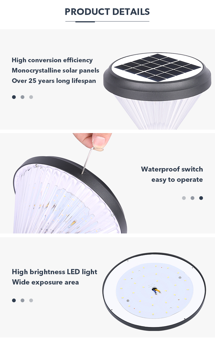 Свет штендера DC 3.2V солнечный, солнечные лампы пала для вилл дворов