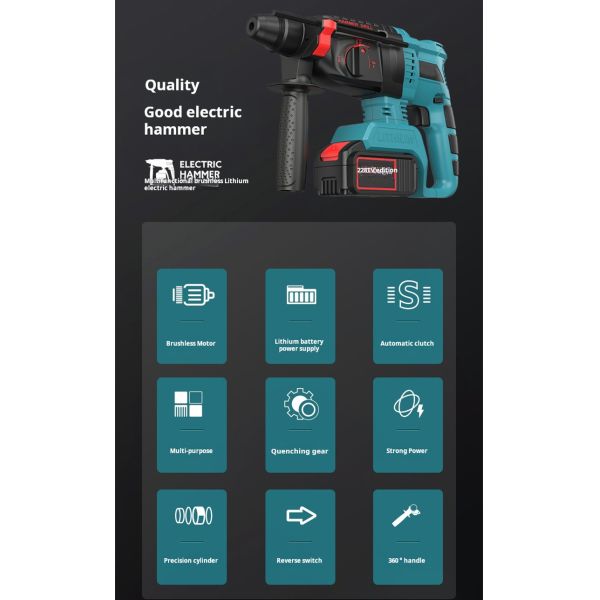 21В бесфабрикатное зарядное буровое устройство с молотком