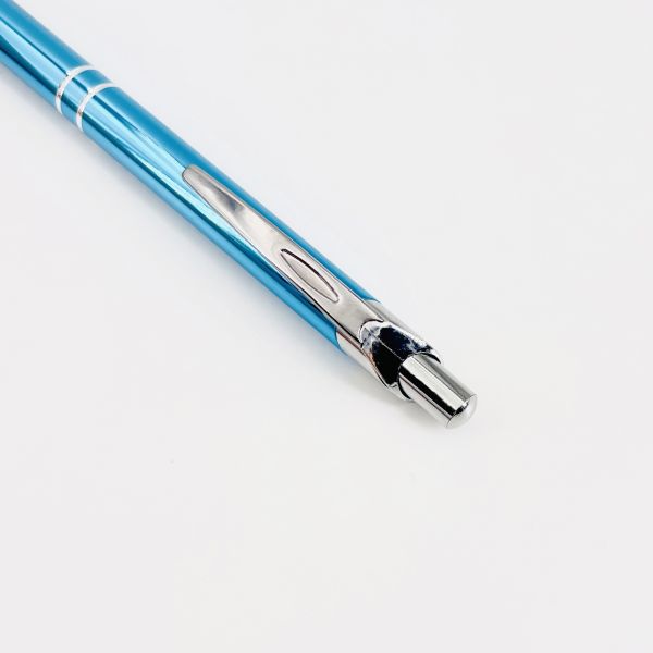 Papelería de la escuela Colorida Prensa de bolígrafo de metal 1.0mm Clip de plata bolígrafo portátil Imprimir logotipo