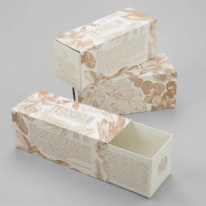 Boîte en papier de thé personnalisée, papier spécial, estampage à chaud, boîte d'emballage de style tiroir