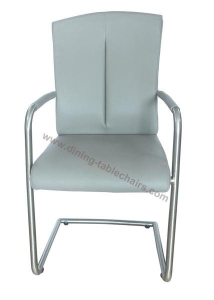 Polyurethane PU Upholstered Stainless Dining Chair Livingroom Chair Leisure Chair
