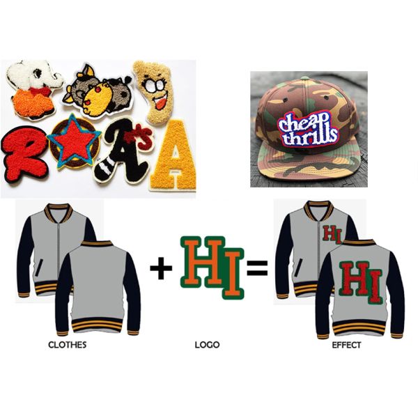 Embroidery Logo Shaped Custom Chenille Patches Green Color Alien Sew On For Shoes