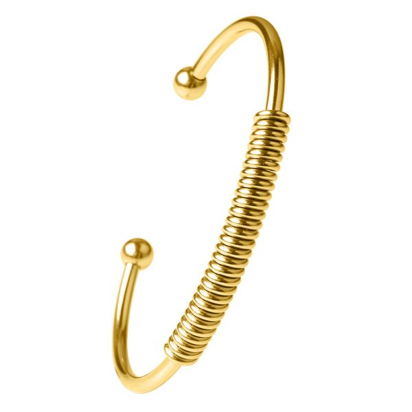 Fashion stainless steel 18K gold spring bracelet female jewelry silver elastic bracelet accessories wholesale