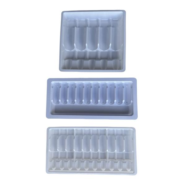Customized Vacuum Tray Packaging 1ml 2ml 5ml 10ml PET Water Injection Ampoule Tray