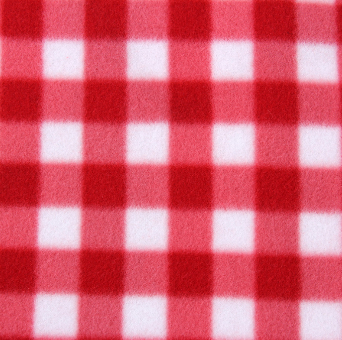 Red And White Plaid Outdoor Picnic Blanket For Park / Beach / City Green Space