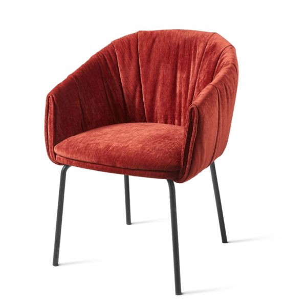 Red Velvet Home Upholstered Dining Chair Multipurpose Practical