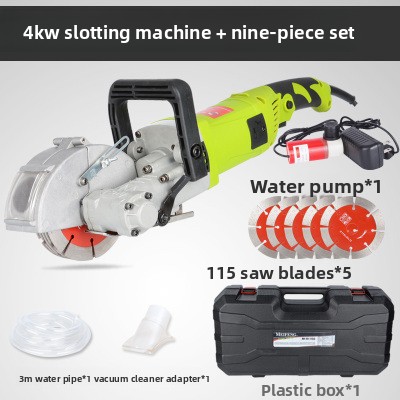 Slotting Machine 220V Dustless Wall Slotting Machine Automatic Concrete Cutting Machine for Electrical Installation