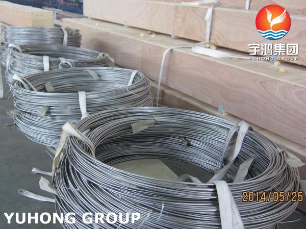 Stainless Steel Coil Tube ASTM A269 TP304/TP304L/TP310S/TP316L Bright Annealed 1/4 INCH BWG18 FOR SHIPYARD