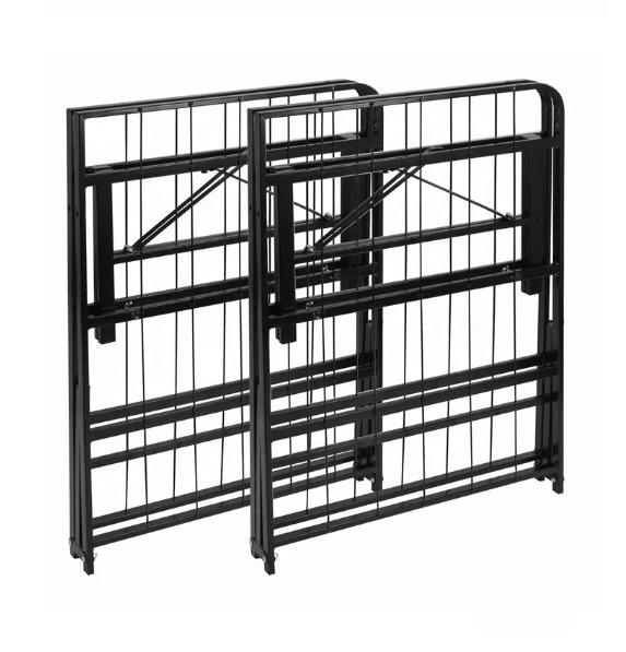 Modern Style Foldable Metal Bed Frame High Strength Easy Cleaning And Move