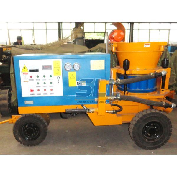 Dry Refractory Concrete Shotcrete Gunning Machine 3m3/H Diesel Drive