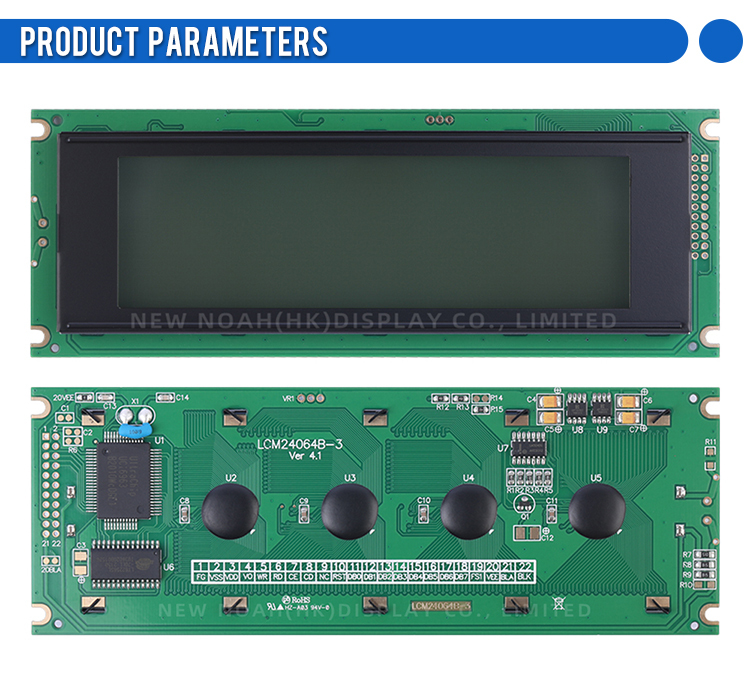 Grey Film 5.7-Inch LCM24064B-3 Graphic LCD Display Screen LCD Uv ResiStant Material UC6963
