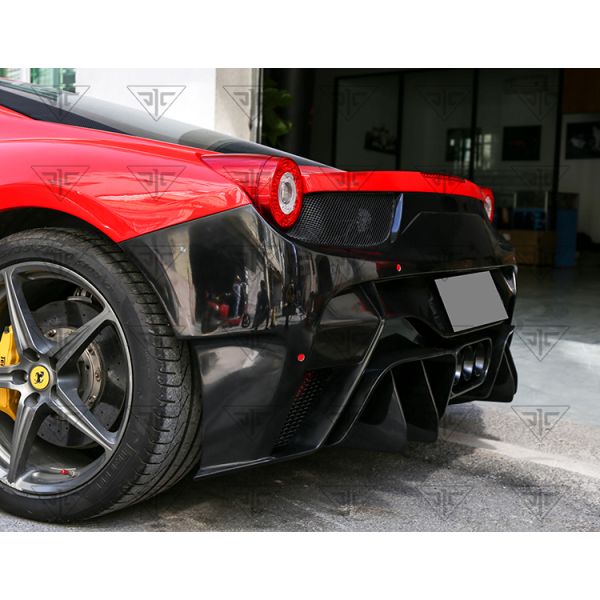 Para Ferrari 458 Kit de cuerpo de fibra de carbono 458 Moderado VORS estilo delantero y trasero parachoque spoiler lateral falda Kit de cuerpo
