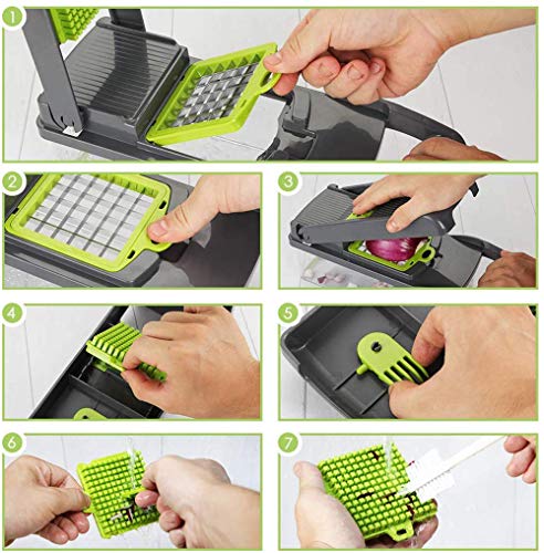 Versatile Plastic Chopper for Fruits Vegetables Durable Kitchen Tool 35.5x11.8x11.8cm