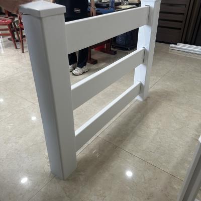 Recyclable PVC Vinyl Horse Fence 3 Rail Horse Fence Eco Friendly