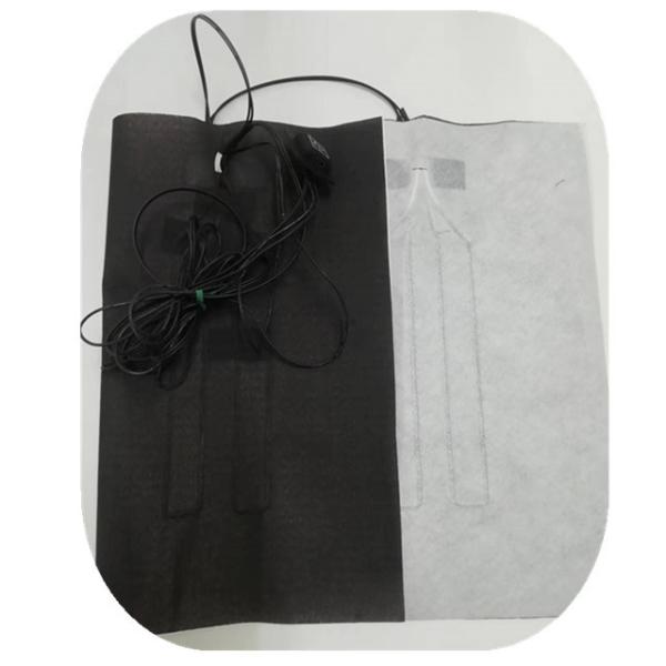 Carbon Fiber Heating Pad 31x49cm Rechargeable Micro USB Plug For Seat Cushion