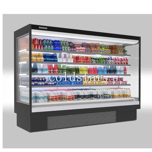 Supermarket multi-deck open chiller fruit vegetable display cooler