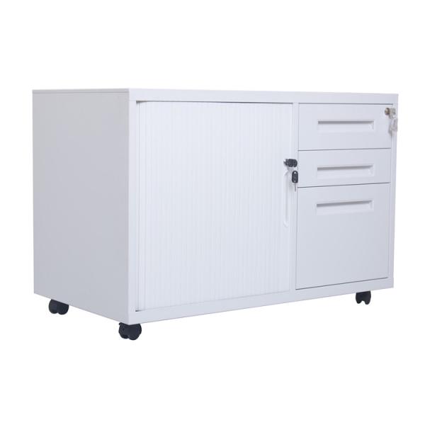 3 Drawer 34kgs 500mm Depth Tambour Storage Cabinet