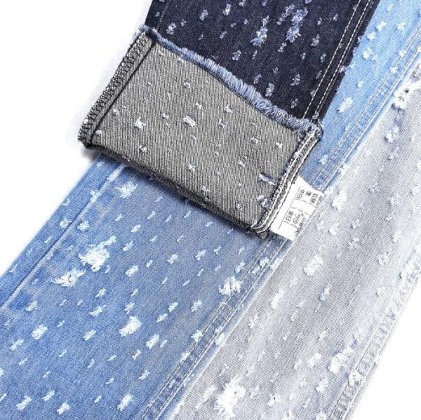 Heavyweight Left Twill Non Stretch Special Pattern Denim Fabric 10oz 178-180CM