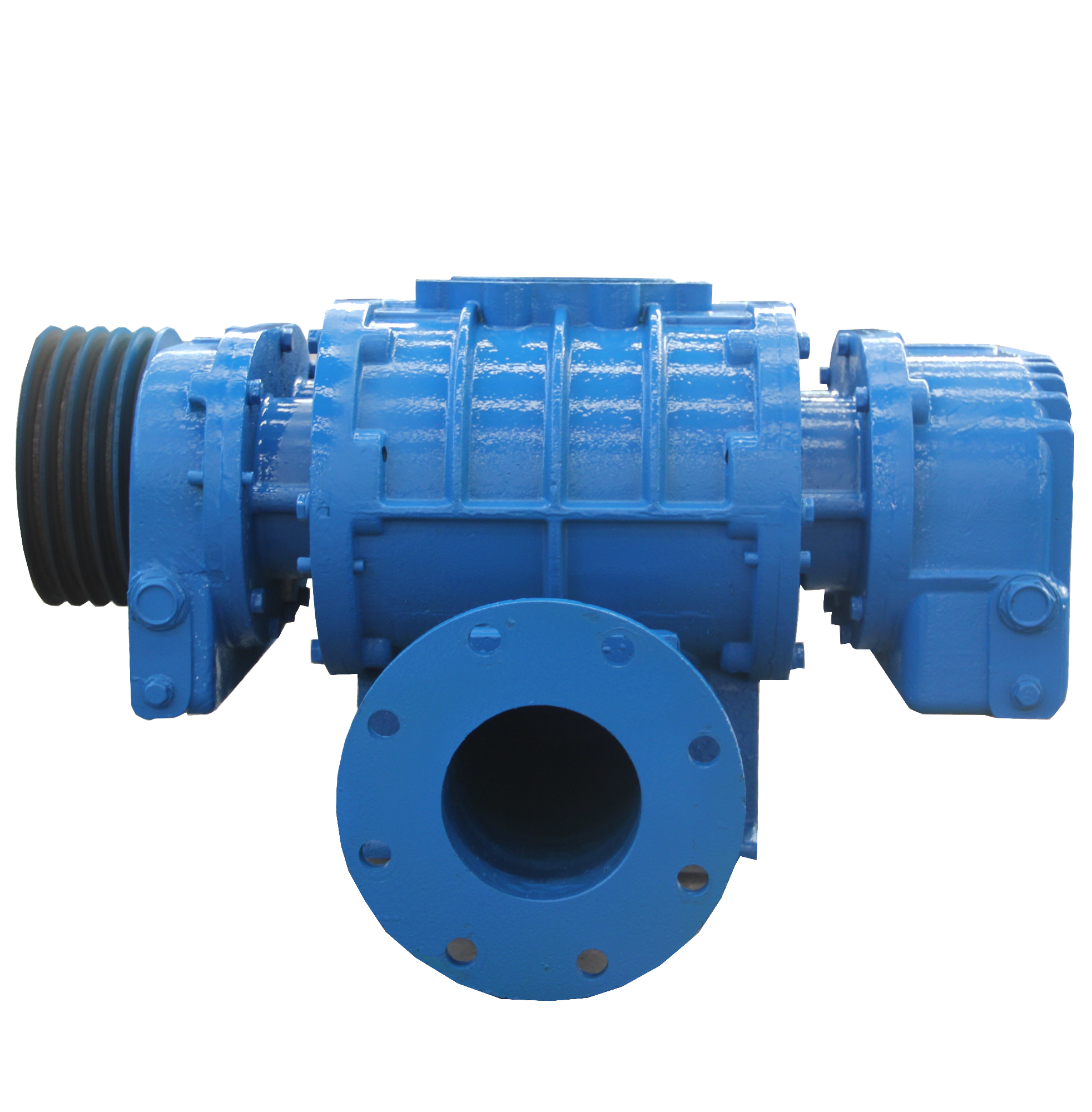 Belt Transmission Aquaculture Oil Free 30kw Roots Lobe Blower