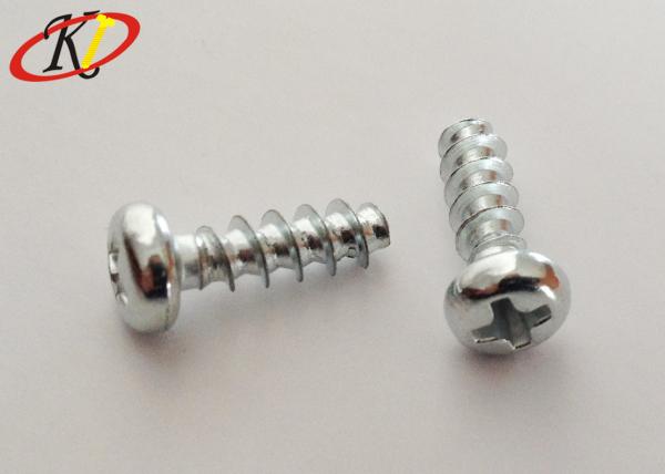 White Zinc Cross Recessed Pan Head PT Thread Screws for Thermoplastic