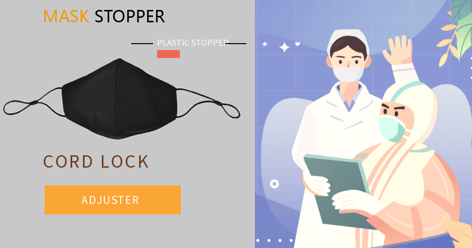 Mouth Masks Cord Stoppers Cord Adjuster