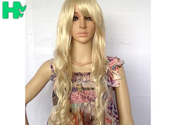 Cosplay 26 Inch Long Synthetic Wigs Pink Blue Black Blonde Color