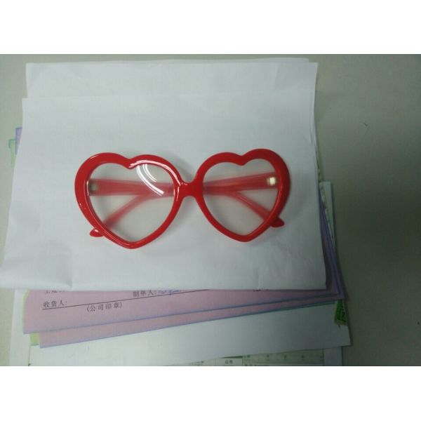 Heart Frame Clear Diffraction Glasses Red Heart Frame For Party Wedding Music Festival Use