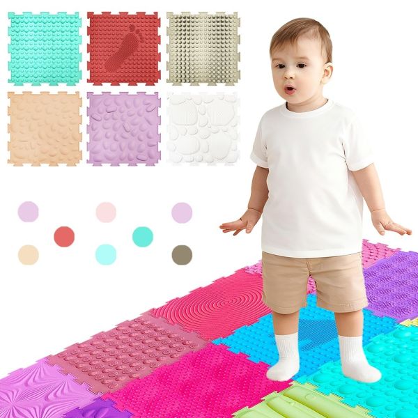 Durable Portable Lightweight Kids' Silicone Foot Reflexology Mat for Sensory Integration Training