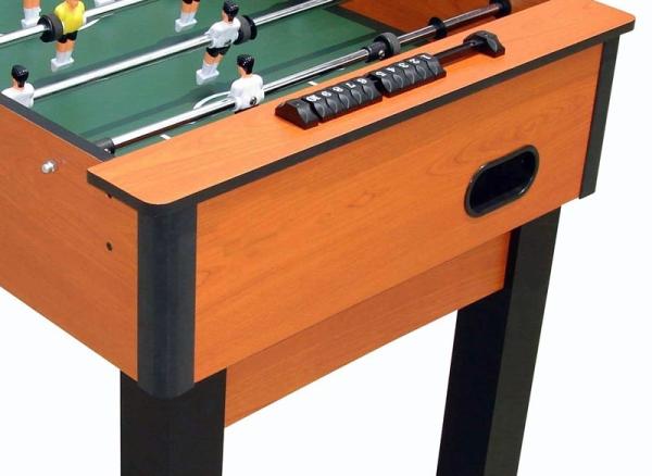 4FT Deluxe Football Table with telescopic play rods wood color PVC finish