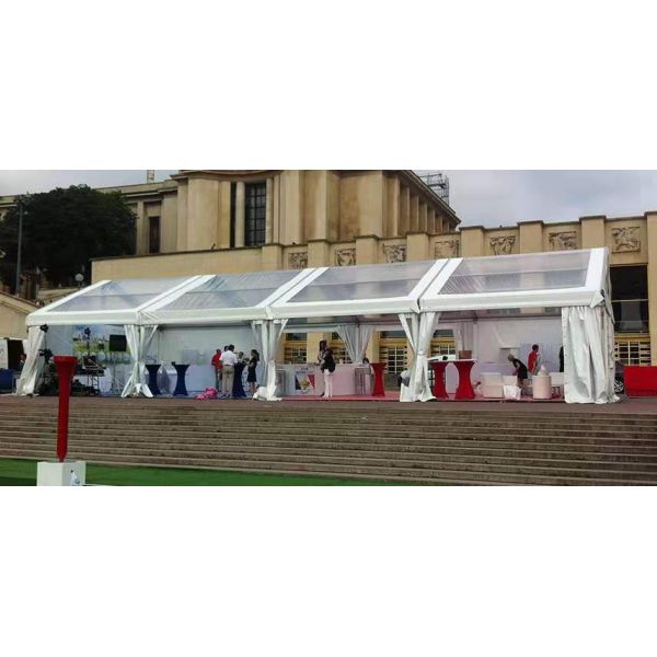 Transparent Roof Wedding Marquee Tent 10x25m 150 Seaters Capacity