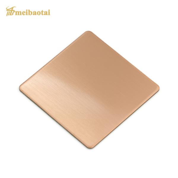 Sustainable Hairline Decorative Stainless Steel Sheet Sandblasted Silver Gold Color