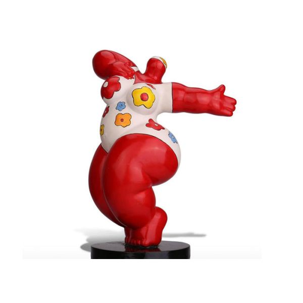 Décoration multi de couleur de femme de sculpture extérieure nue en fibre de