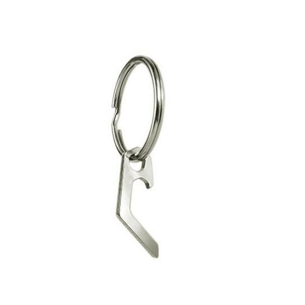 Custom personalize multi function alloy made mini tool wrench bottle opener with steel key key ring, blank engrave logo