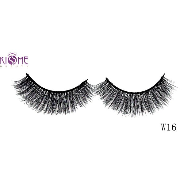 Glitter Full Strip Mink And Silk Lashes Black Cotton Stalk Custom Length