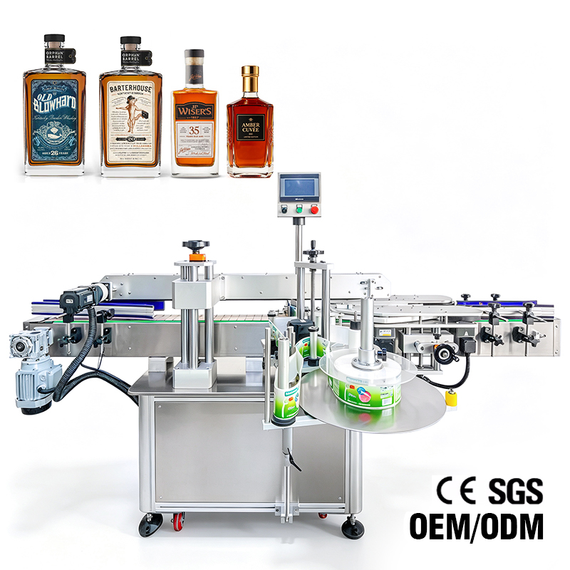 Factory Direct Automatic Labeling Machine Honey and Wine Bottles Label Printer Sticker Machine with Date Coding Print Function