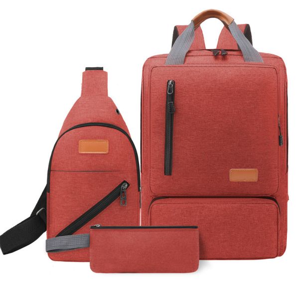 Three Piece Oxford Waterproof Backpack Men Women Backpack Set